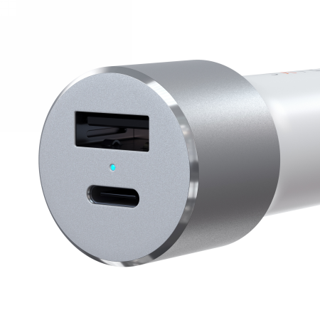 Satechi car charger 72W, USB-C, PD, USB-A (silver)