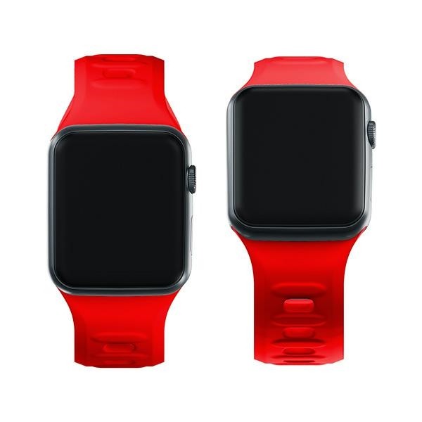 3MK Silicone Watch Strap Apple Watch 4/5/6/7/SE/8/9 40/41mm red