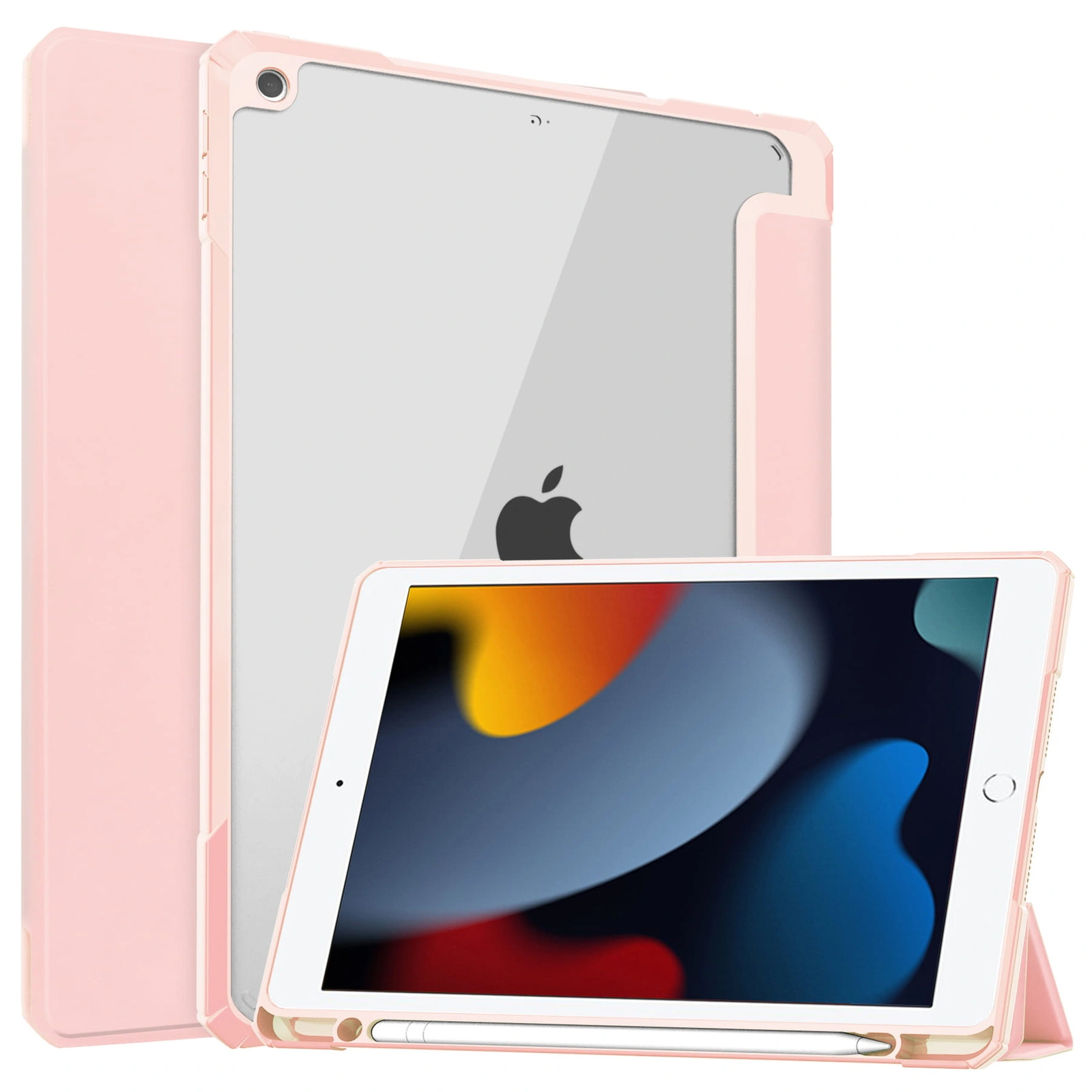 Bizon Case Tab Clear Matt Apple iPad 9 10.2 2021 / iPad 8 2020/ iPad 10.2 2019 light pink