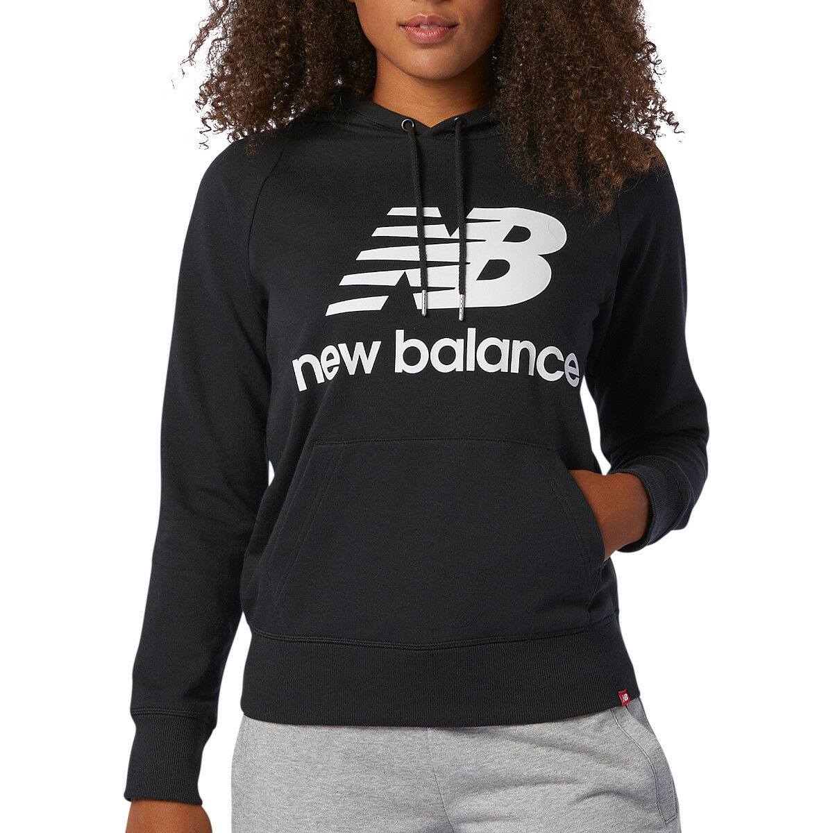 Damen Sweater mit Kapuze New Balance Schwarz