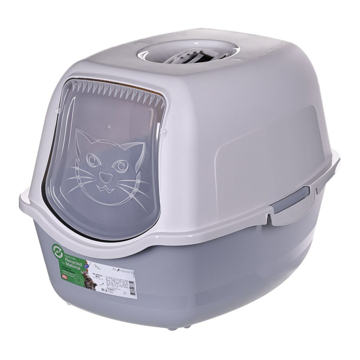 Cat Litter Box Diamentiq 4004508810DIA White Grey Plastic 40 x 38,7 x 55,5 cm Cat Litter Box Diamentiq 4004508810DIA White Grey Plastic 40 x 38,7 x 55,5 cm