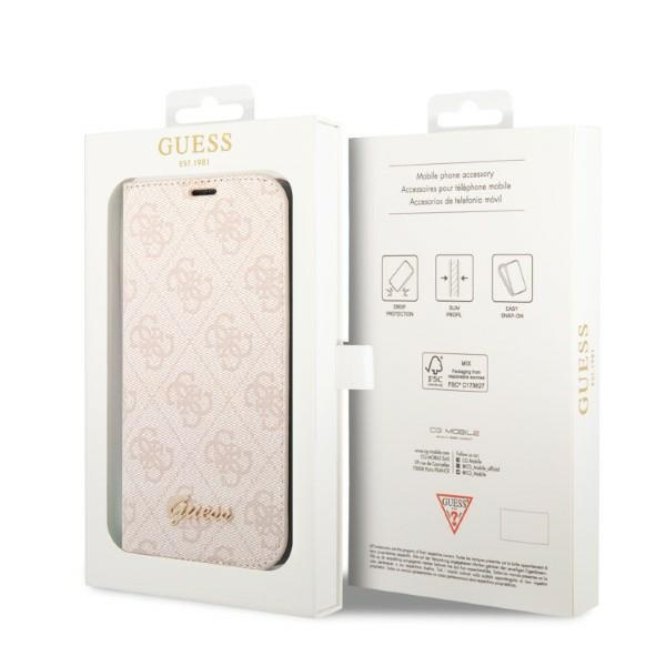 Guess GUBKP14XHG4SHP Apple iPhone 14 Pro Max pink book 4G Vintage Gold Logo