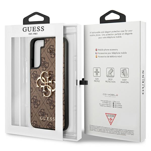 Guess GUHCS23M4GMGBR Samsung Galaxy S23+ Plus brown hardcase 4G Big Metal Logo