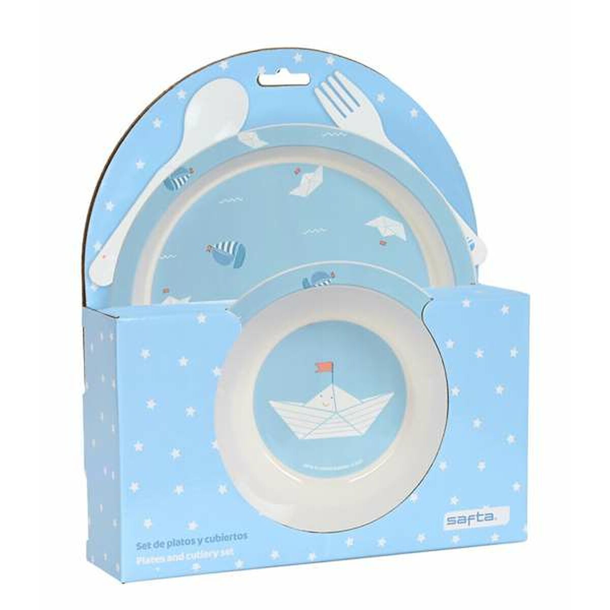 Children's dish set Safta Ship Blue 4 Pieces