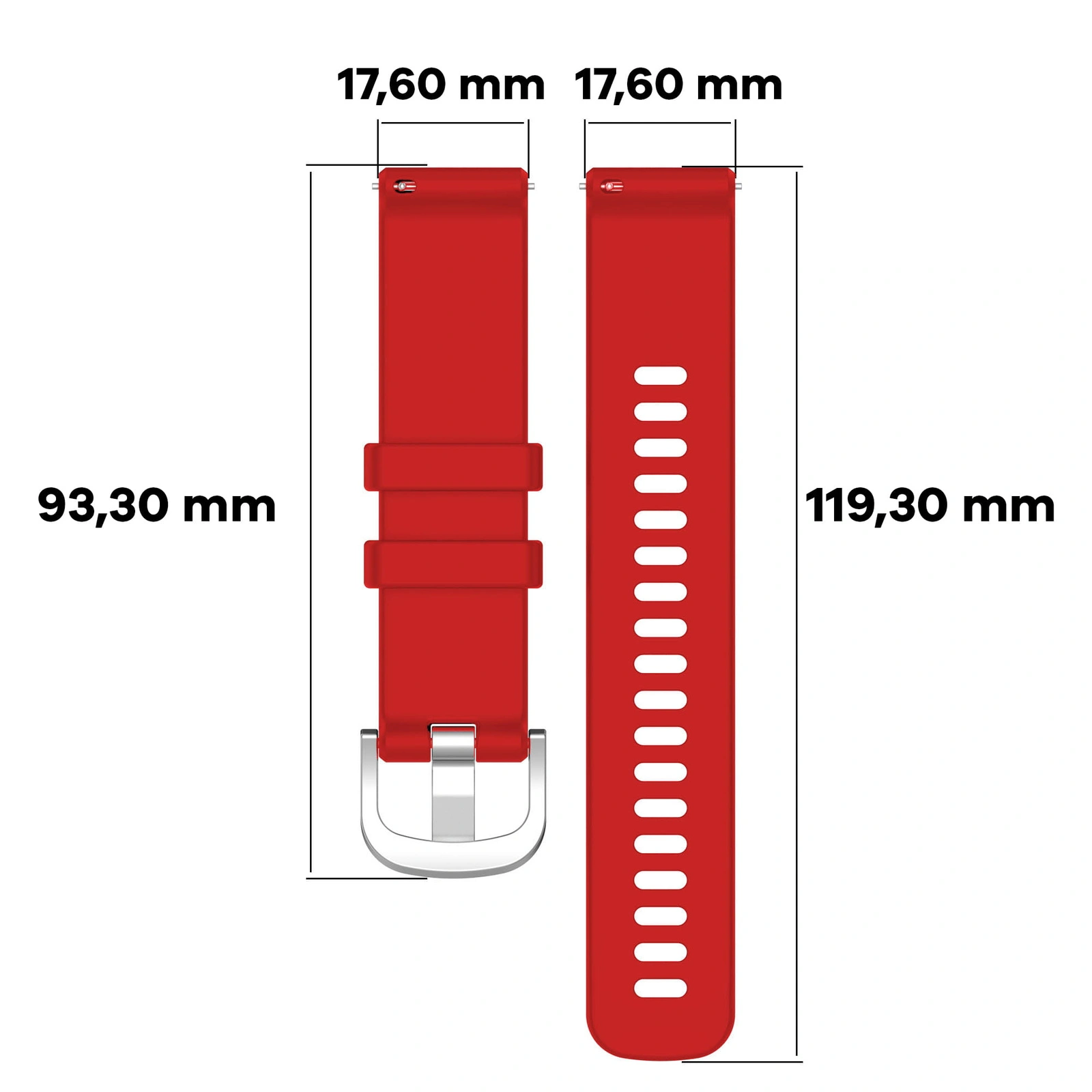 Bizon Strap Watch Silicone Pro Huawei Watch GT 5 Pro 42mm/GT 5 41mm/GT 4 41mm red