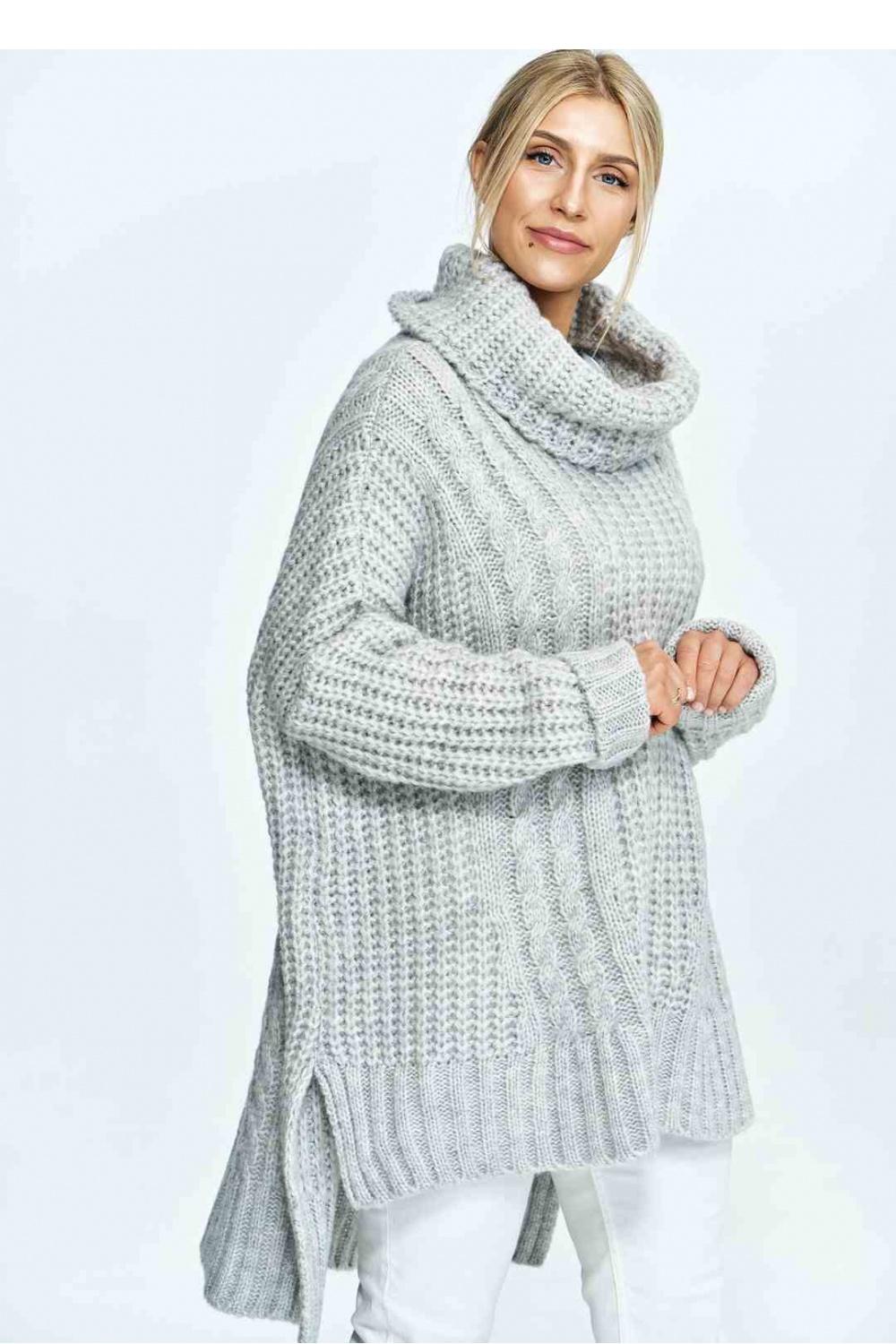 Rollkragenpullover model 172197 Figl grau Damen