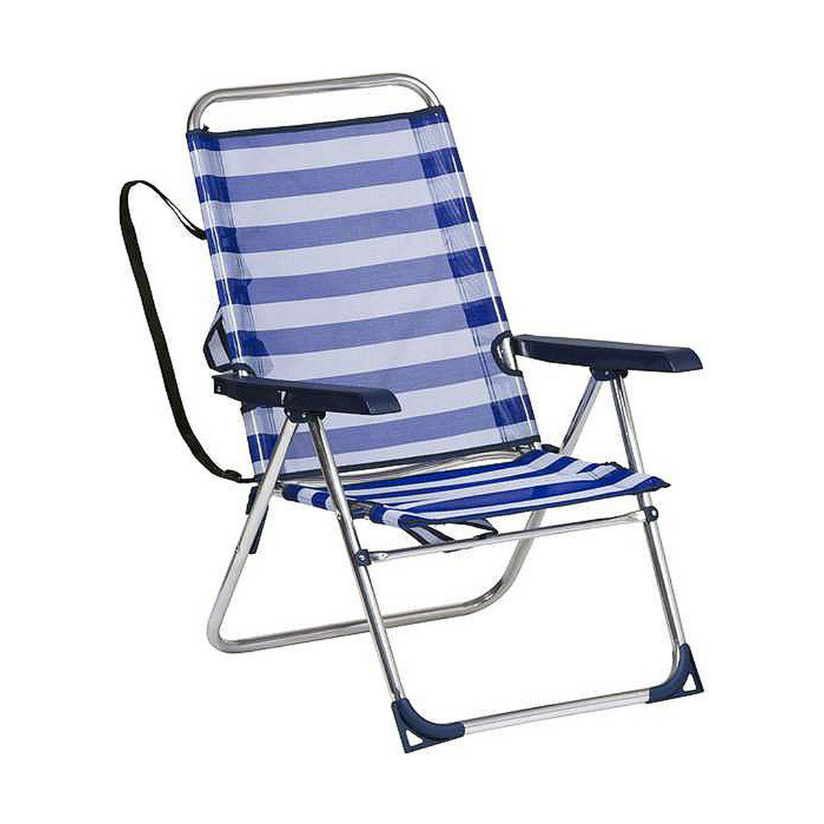 Folding Chair Alco Sailor White Aluminium Navy Blue