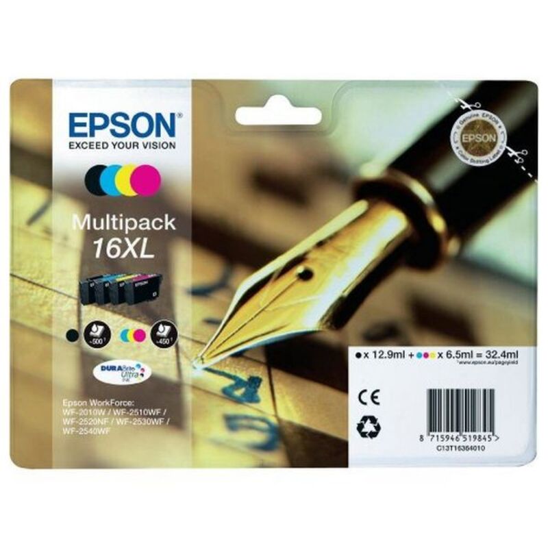 Compatible Ink Cartridge Epson T16XL Black Cyan Magenta Yellow