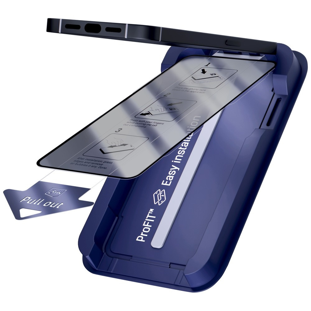 Szkło prywatyzujące 3MK HardGlass Max Privacy z aplikatorem do Apple iPhone 15 / 16 czarny