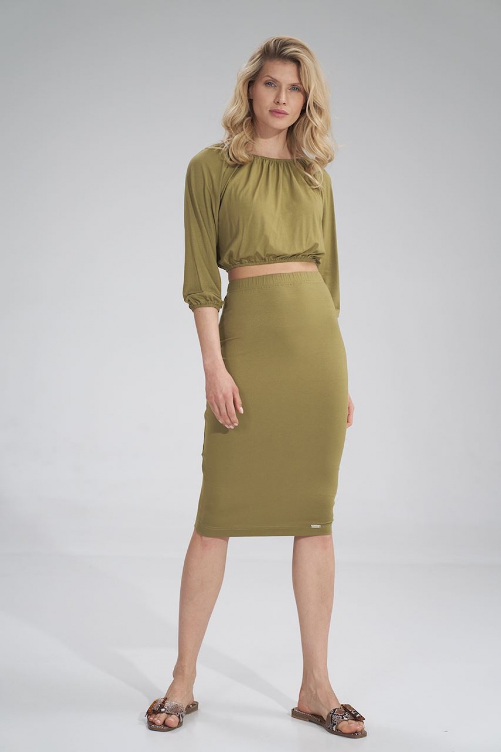  Blouse model 156124 Figl  green