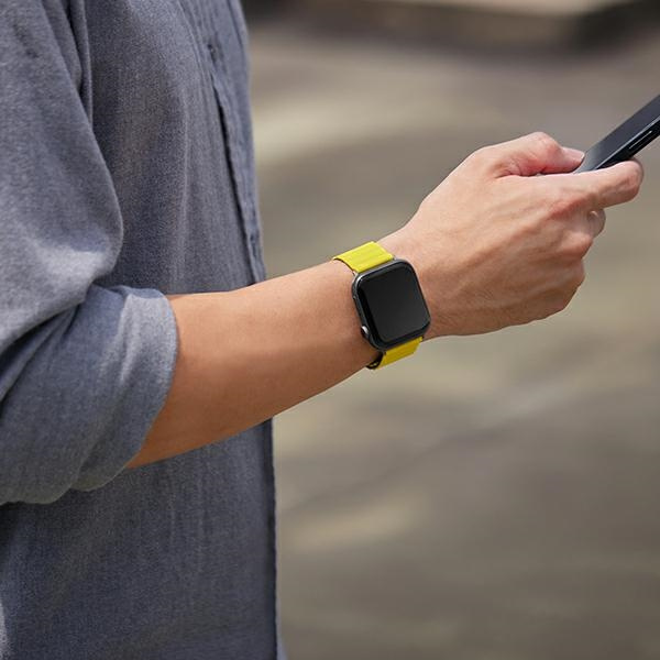 UNIQ Revix strap Apple Watch 4/5/6/7/SE/8/9/Ultra 44/45/49mm Reversible Magnetic grey-orange