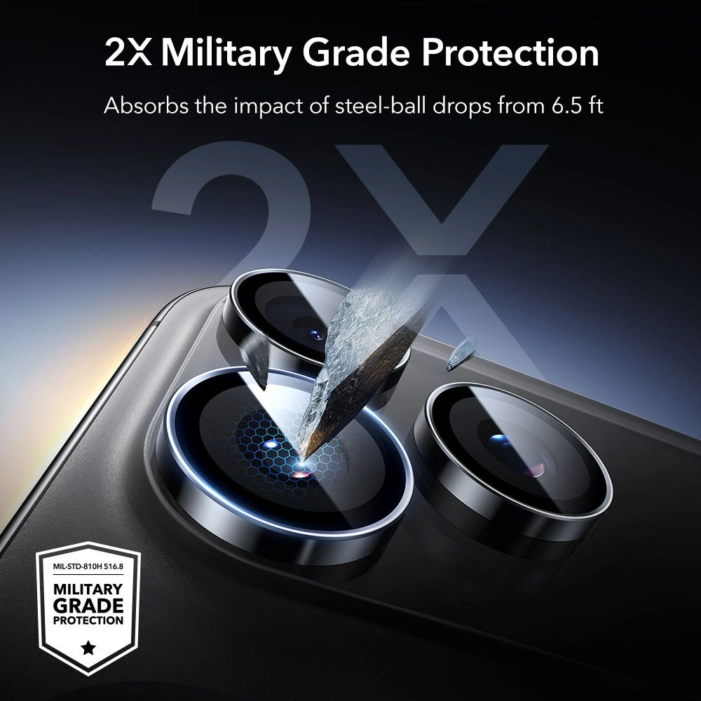 Osłona na aparat ESR Armorite Camera Protector do Apple iPhone 14 Pro / 14 Pro Max / 15 Pro / 15 Pro Max / 16 Pro / 16 Pro Max / 17 Pro / 17 Pro Max Black