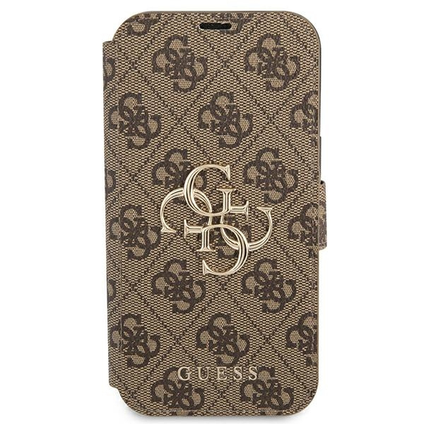 Guess GUBKP13X4GMGBR Apple iPhone 13 Pro Max brown book 4G Big Metal Logo