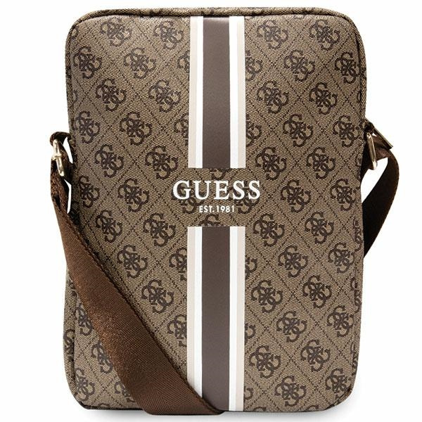Guess GUTB10P4RPSW 10 inch brwon 4G Stripes Tablet Bag
