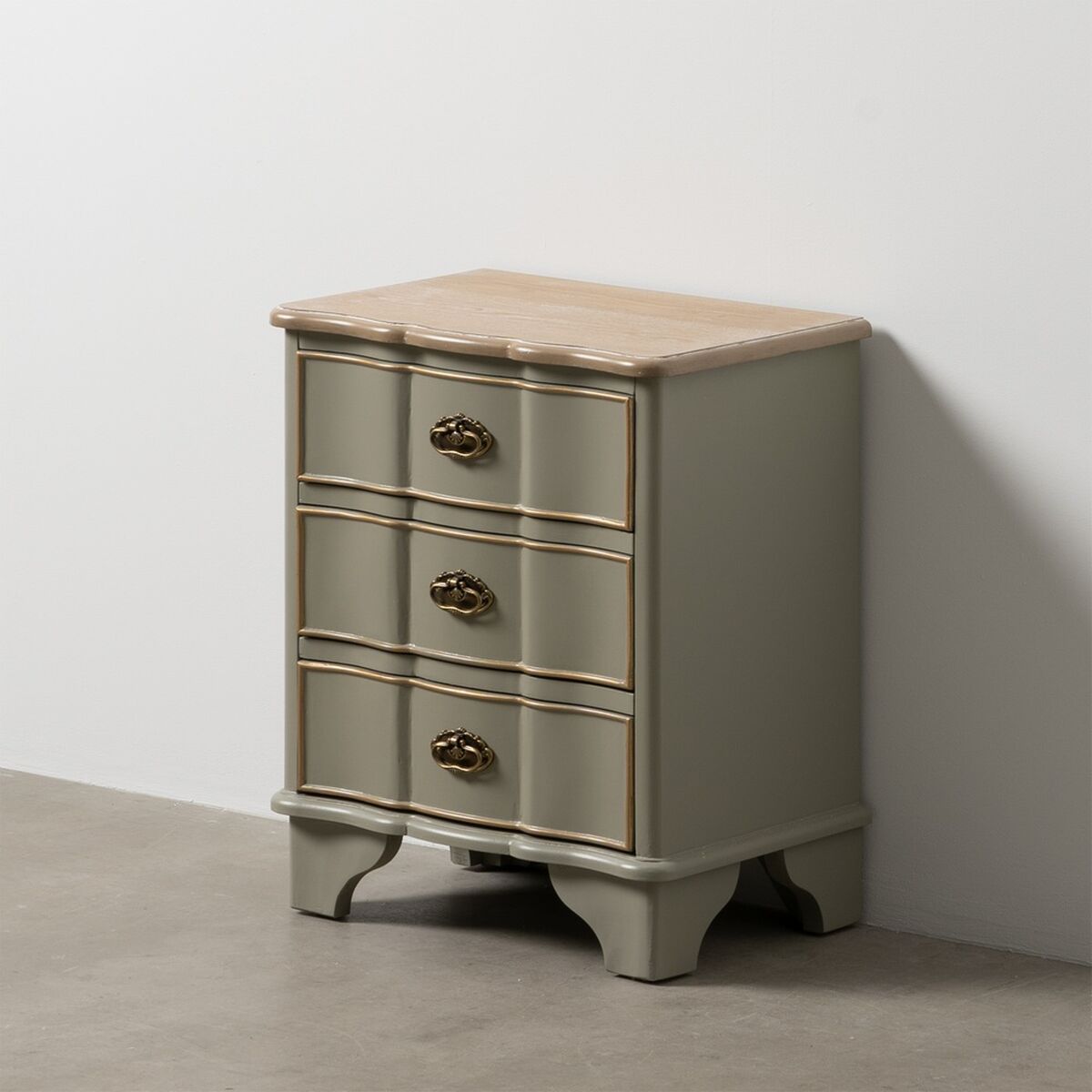 Nightstand Natural Fir wood MDF Wood 50 x 35 x 60 cm