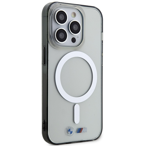 BMW BMHMP14LHCRS Apple iPhone 14 Pro transparent hardcase Silver Ring MagSafe