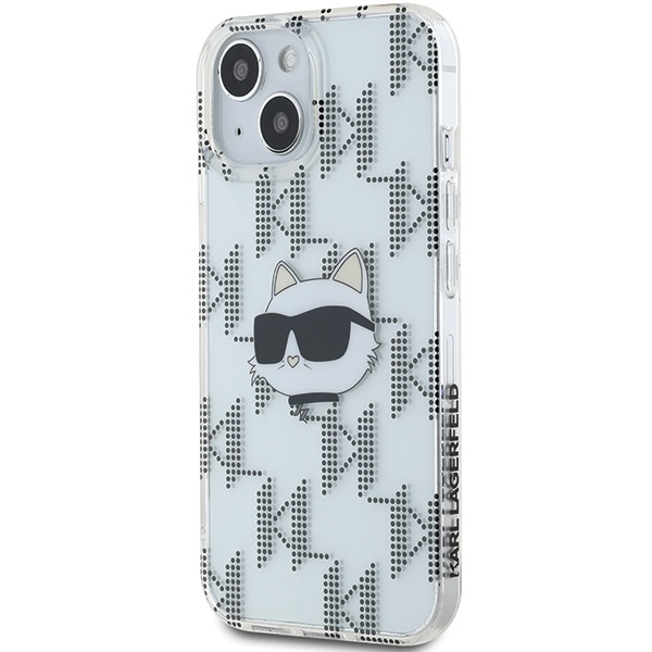 Karl Lagerfeld KLHCP15SHKLPCHT Apple iPhone 15 / 14 / 13 hardcase IML Choupette Head & Monogram transparent