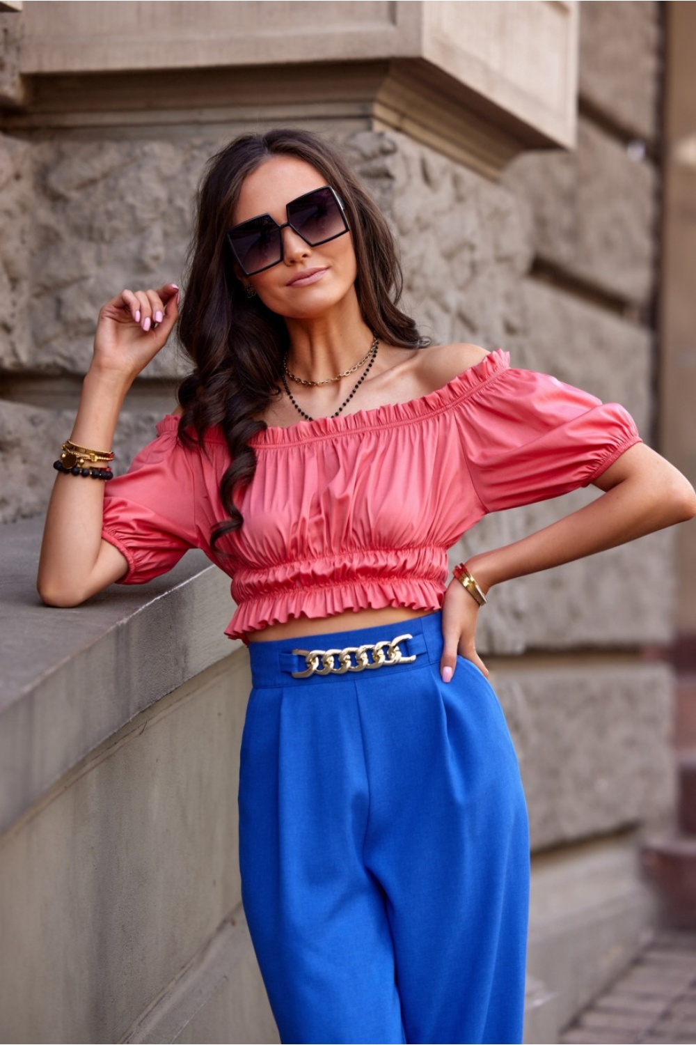  Blouse model 183752 Roco Fashion  pink