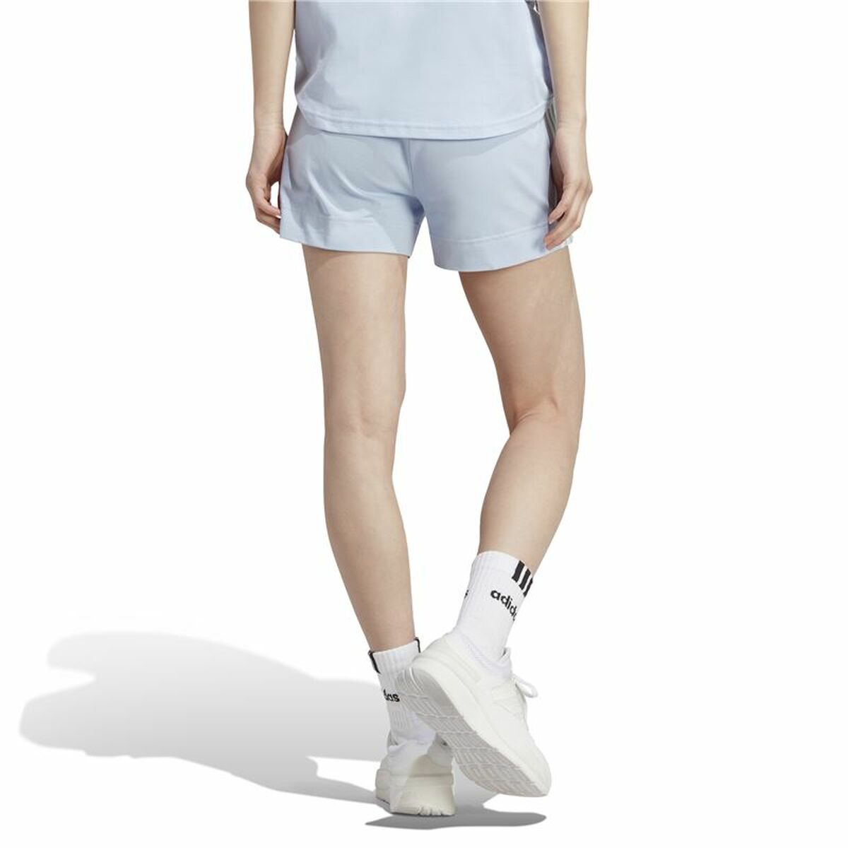 Sports Shorts for Women Adidas 3 Stripes Sj Light Blue