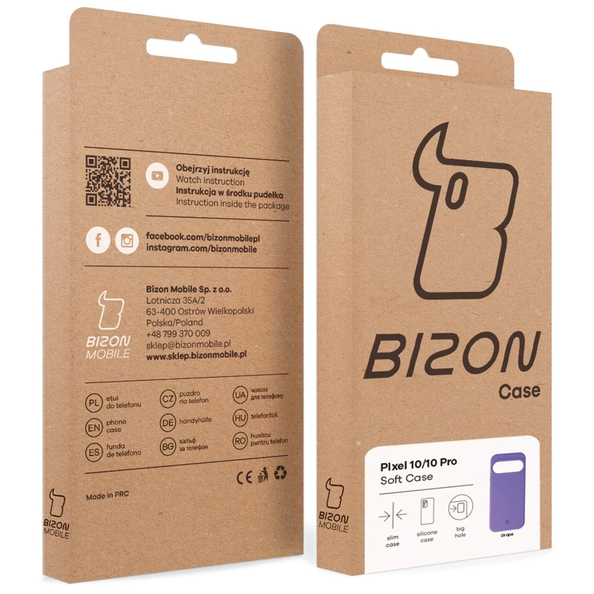 Silikonowe etui Bizon Soft Case do Google Pixel 10 / 10 Pro fioletowe