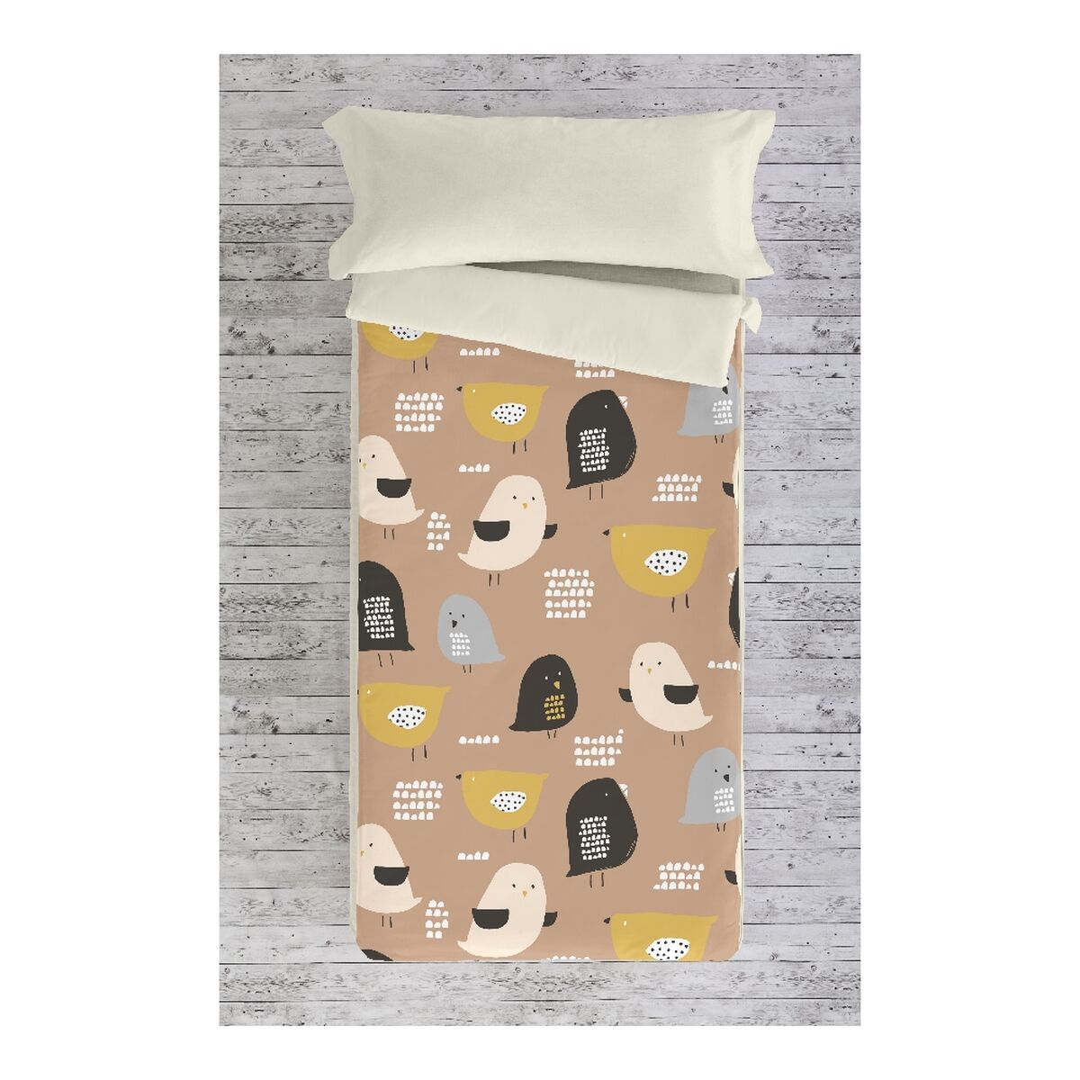 Pikowana pościel na zamek błyskawiczny Popcorn Baby Chick (Łóżko 90) (90 x 190/200 cm)