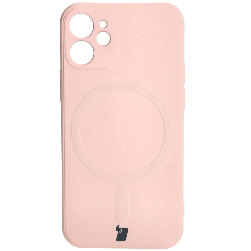 Bizon Case Silicone MagSafe Sq Apple iPhone 12 Mini light pink