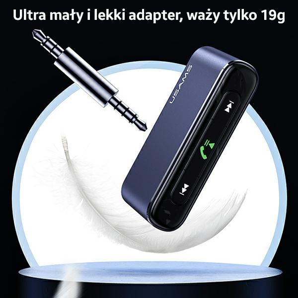 USAMS Adapter audio Bluetooth 5.0 - jack 3.5mm grey SJ519JSQ01 (US-SJ519)