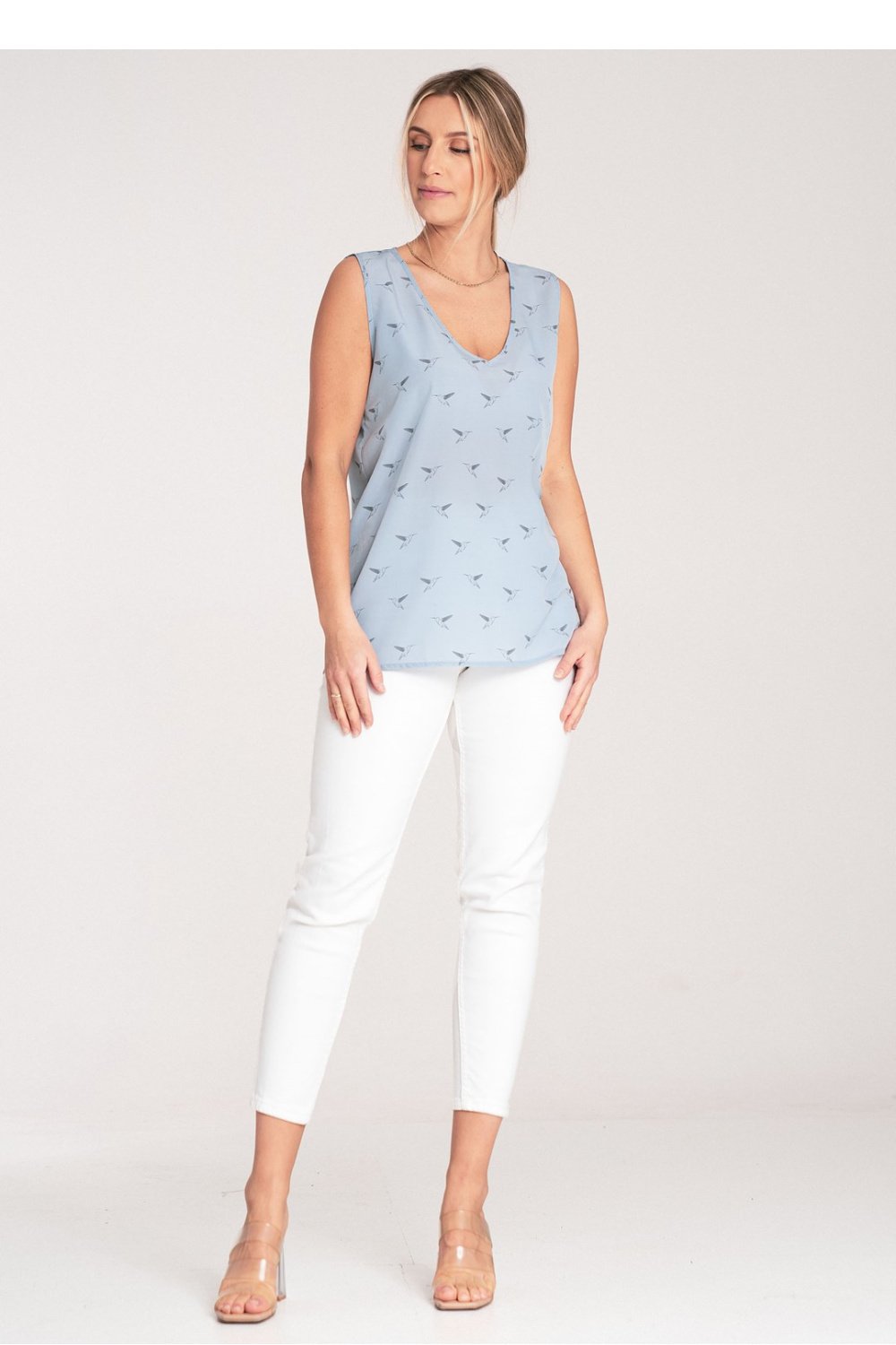  Blouse model 204315 Figl  blue