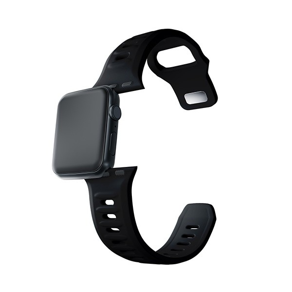 3MK Silicone Watch Strap Apple Watch 4/5/6/7/SE/8/9 40/41mm black