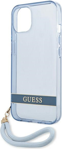 Guess GUHCP13SHTSGSB Apple iPhone 13 mini blue hardcase Translucent Stap