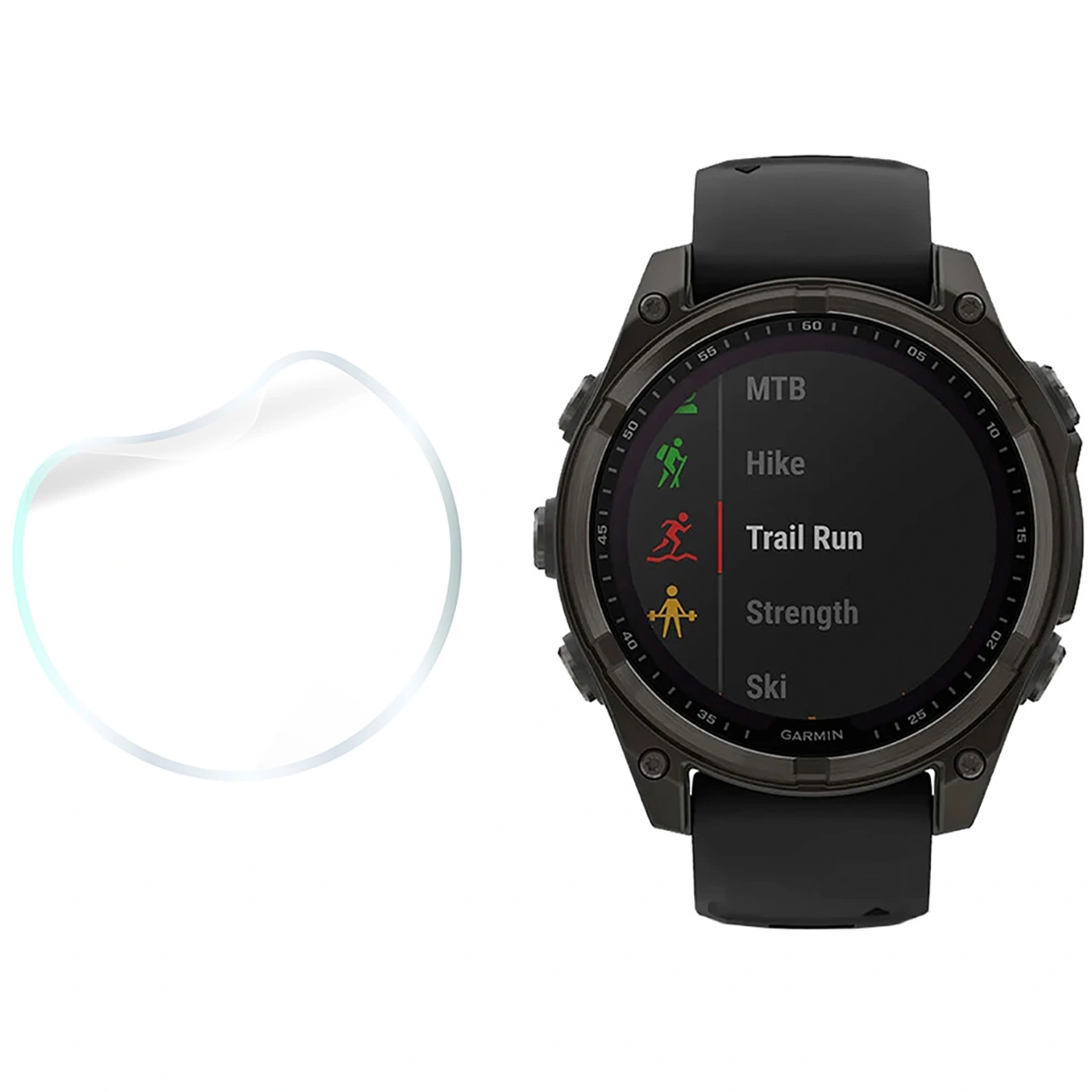 Bizon Glass Watch Hydrogel Garmin Fenix 8 Solar 47 mm [2 PACK]