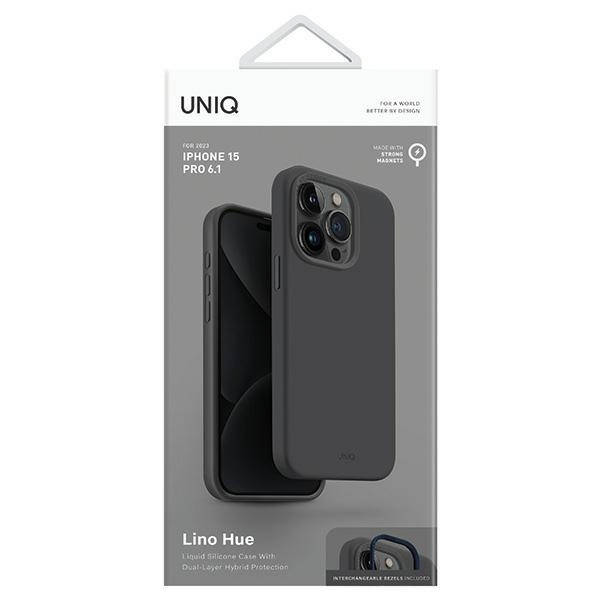 UNIQ Lino Hue Apple iPhone 15 Pro MagClick Charging charcoal grey