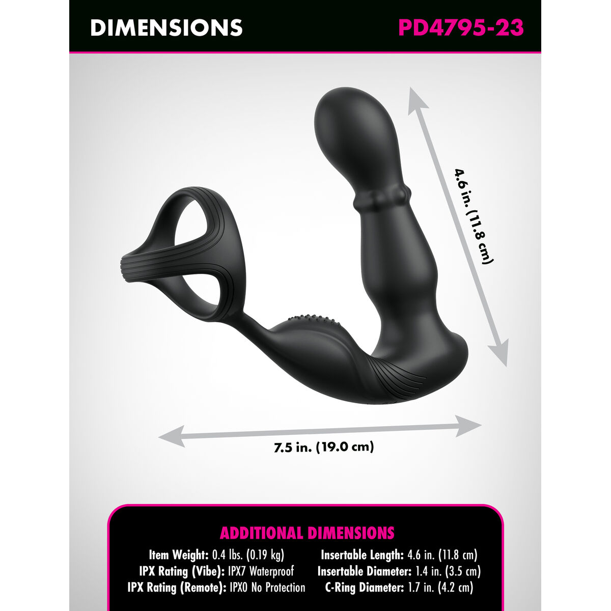 Anal Vibrator Pipedream Anal Fantasy Elite Black