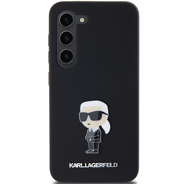 Karl Lagerfeld KLHCS23SSMHKNPK Samsung Galaxy S23 Silicone Ikonik Metal Pin black