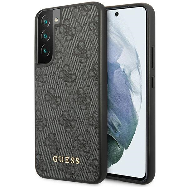 Guess GUHCS23SG4GFGR Samsung Galaxy S23 grey hardcase 4G Metal Gold Logo