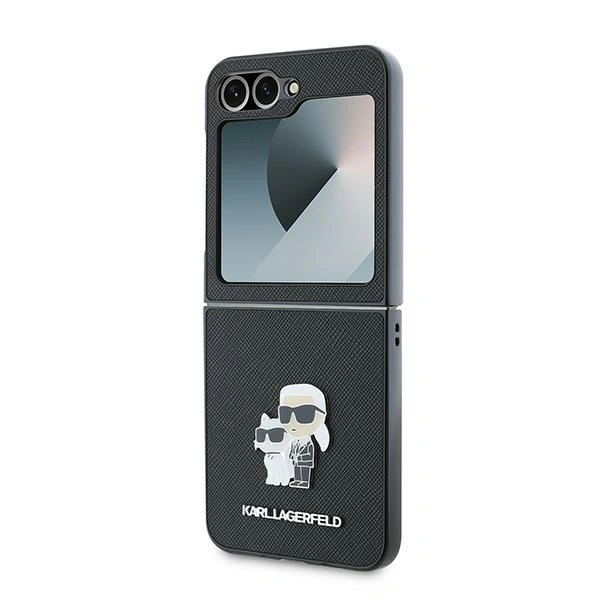 Case Karl Lagerfeld KLHCZF6SAPKCNPK Samsung Galaxy Z Flip6 Saffiano Metal Pin black/black