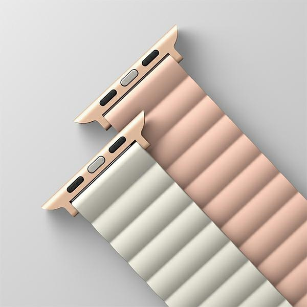 UNIQ Revix strap Apple Watch 4/5/6/7/SE/8/9/Ultra 44/45/49mm Reversible Magnetic pink-beige
