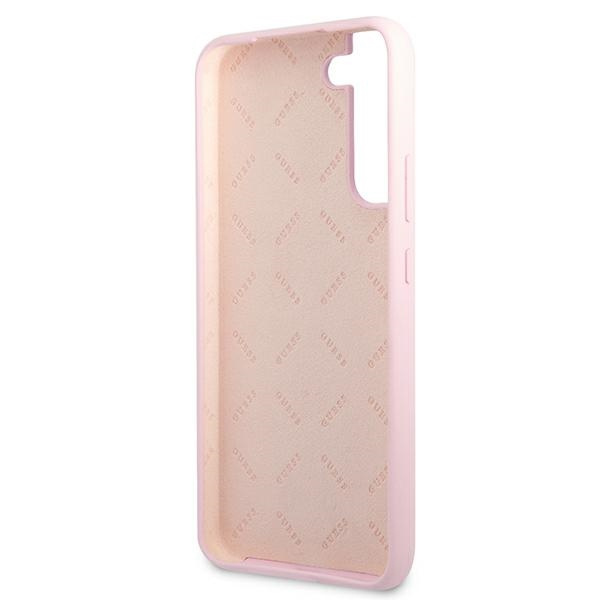 Guess GUHCS22MLSLMGLA Samsung Galaxy S22+ Plus lavender hardcase Silicone Script Metal Logo