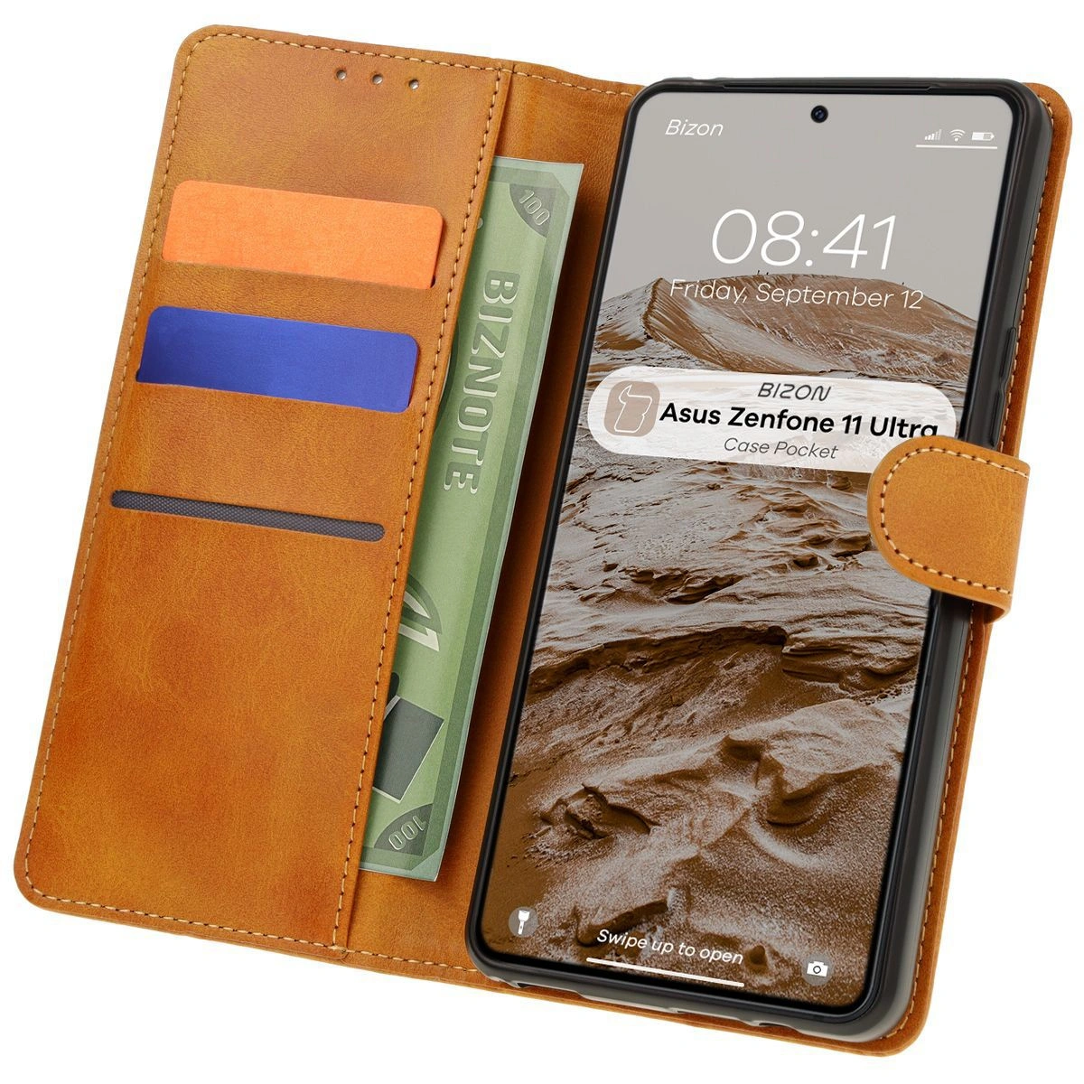 Bizon Case Pocket Asus Zenfone 11 Ultra brown