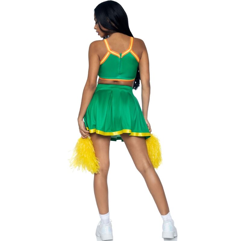 LEG AVENUE - COSTUME CHEERLEADER GREEN S/M