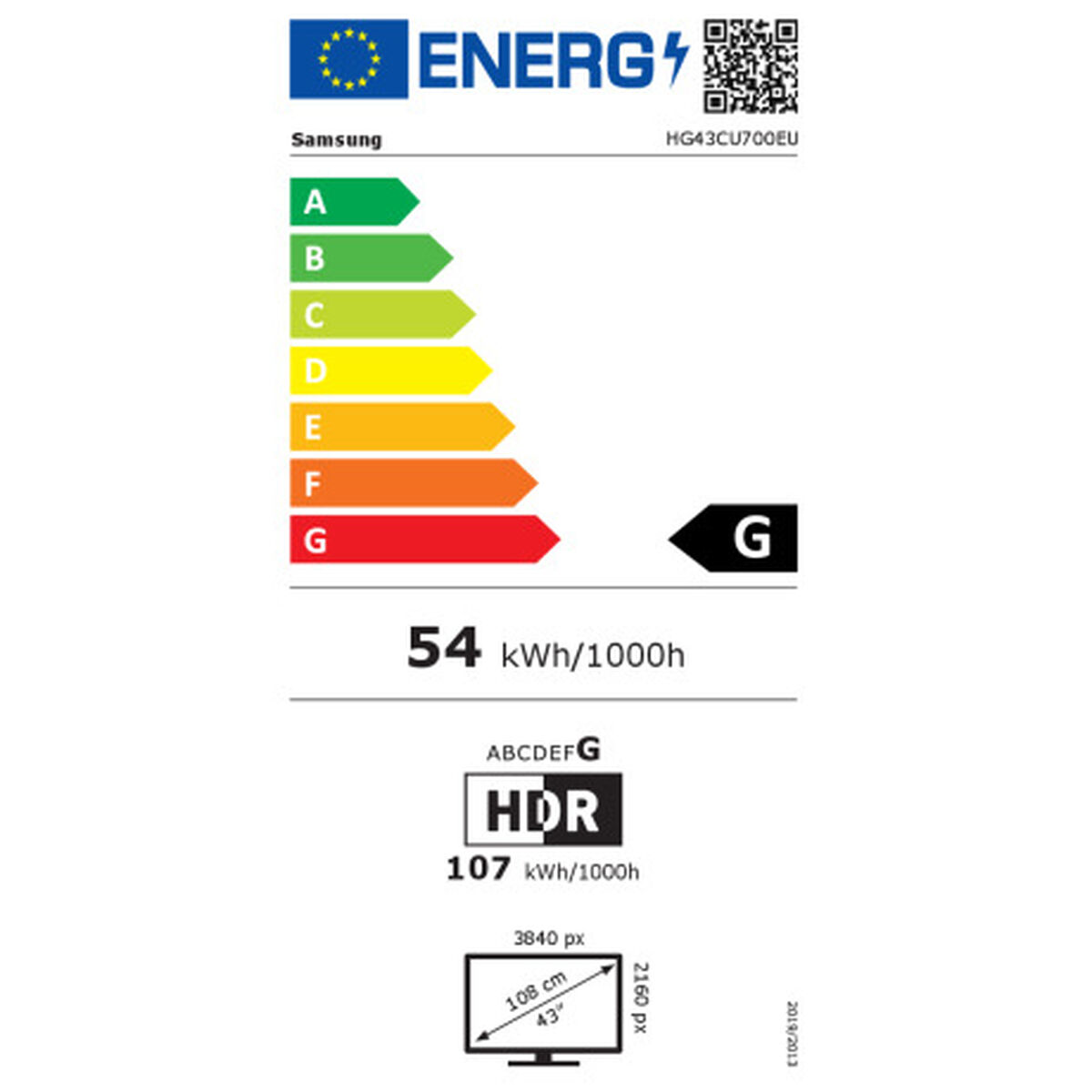 Smart TV Samsung HG43CU700EUXEN 4K Ultra HD 43"