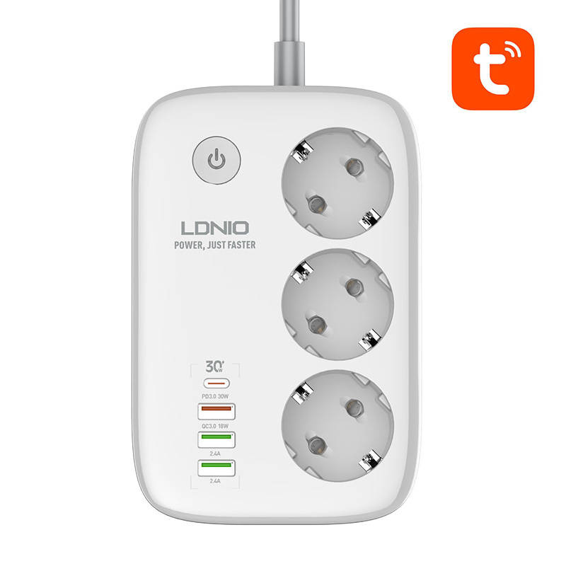 LDNIO SEW3452 Smart Power Strip Wi-Fi, Tuya (white)