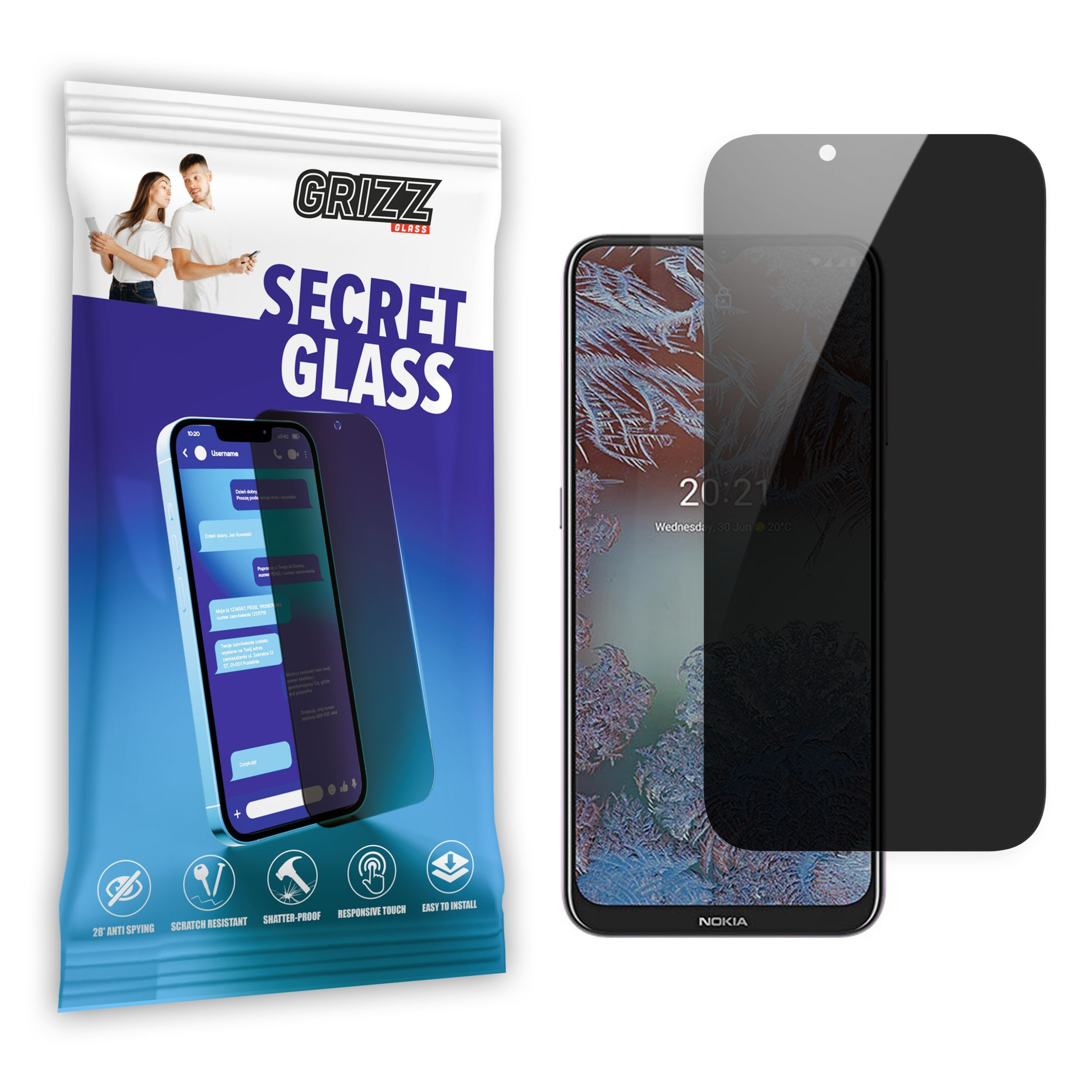GrizzGlass SecretGlass Nokia G10