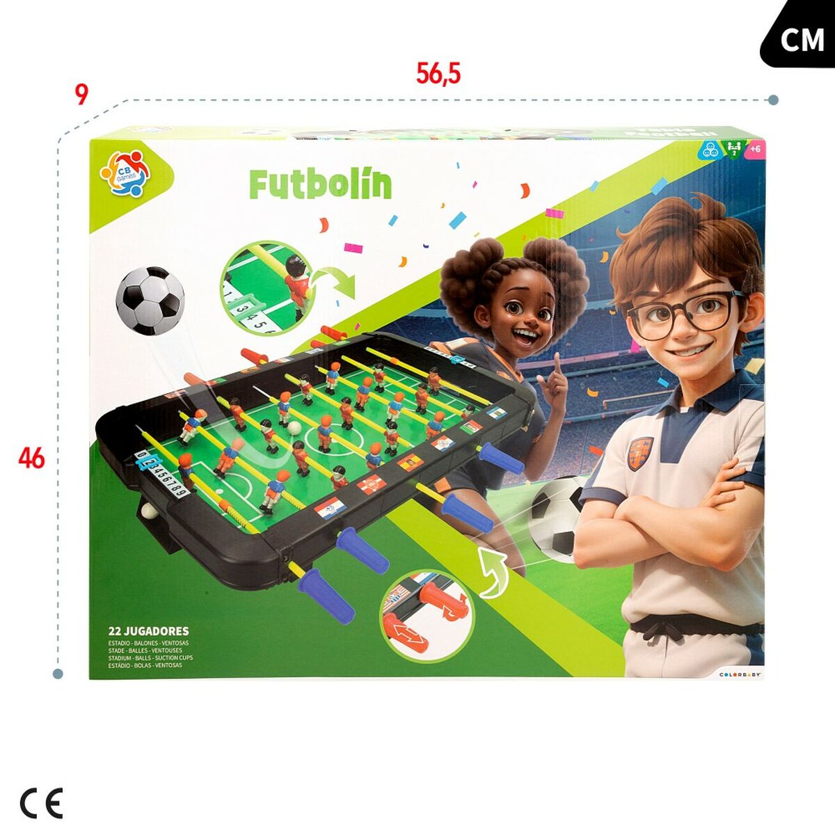 Table-top football Colorbaby 45 x 8 x 55 cm (2 Units)