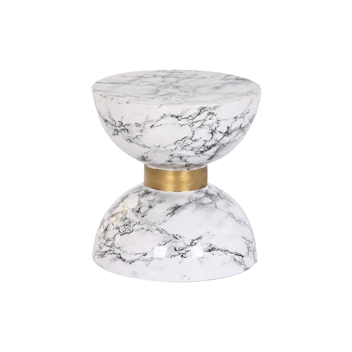 Side table DKD Home Decor White Iron (33 x 33 x 35 cm)