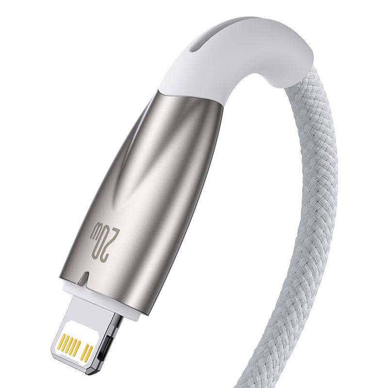 Baseus Glimmer USB-C/Lightning, 20W, 1m (white)
