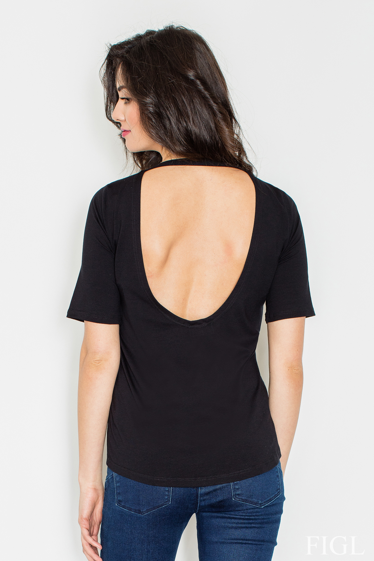 Bluse model 50063 Figl schwarz Damen