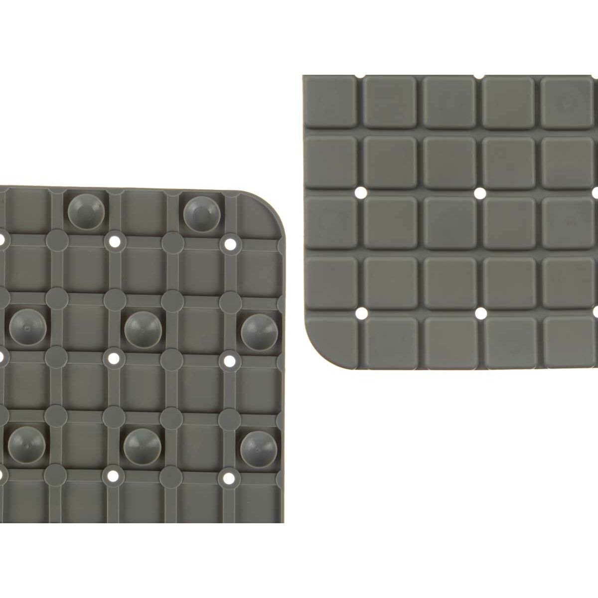 Rutschfeste Duschmatte Bilder Grau PVC 50,3 x 50,3 x 0,7 cm (6 Stück)