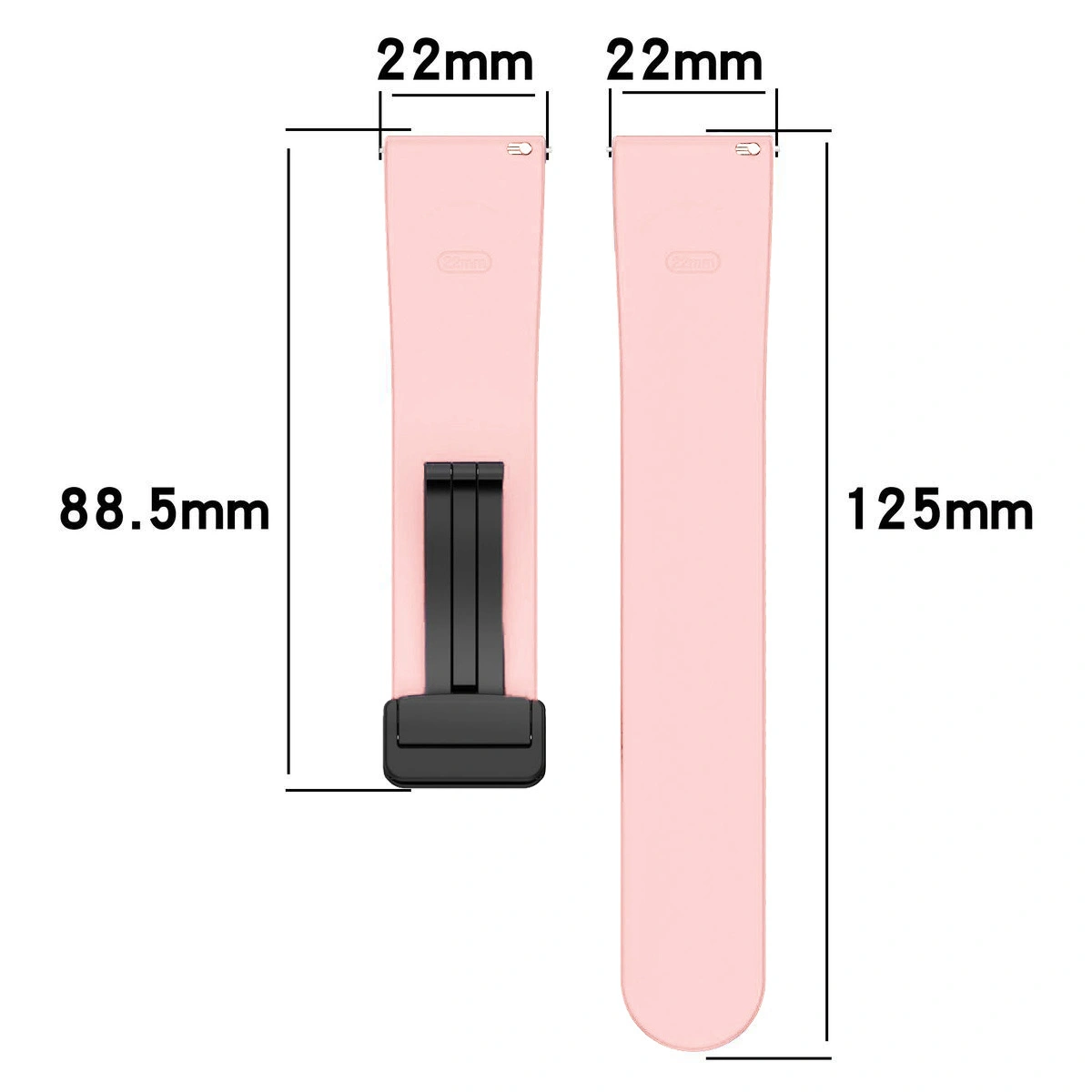 Bizon Strap Watch Silicone 22 mm pink