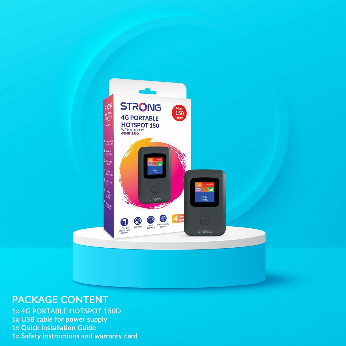 Router STRONG 4GMIFI150D Black
